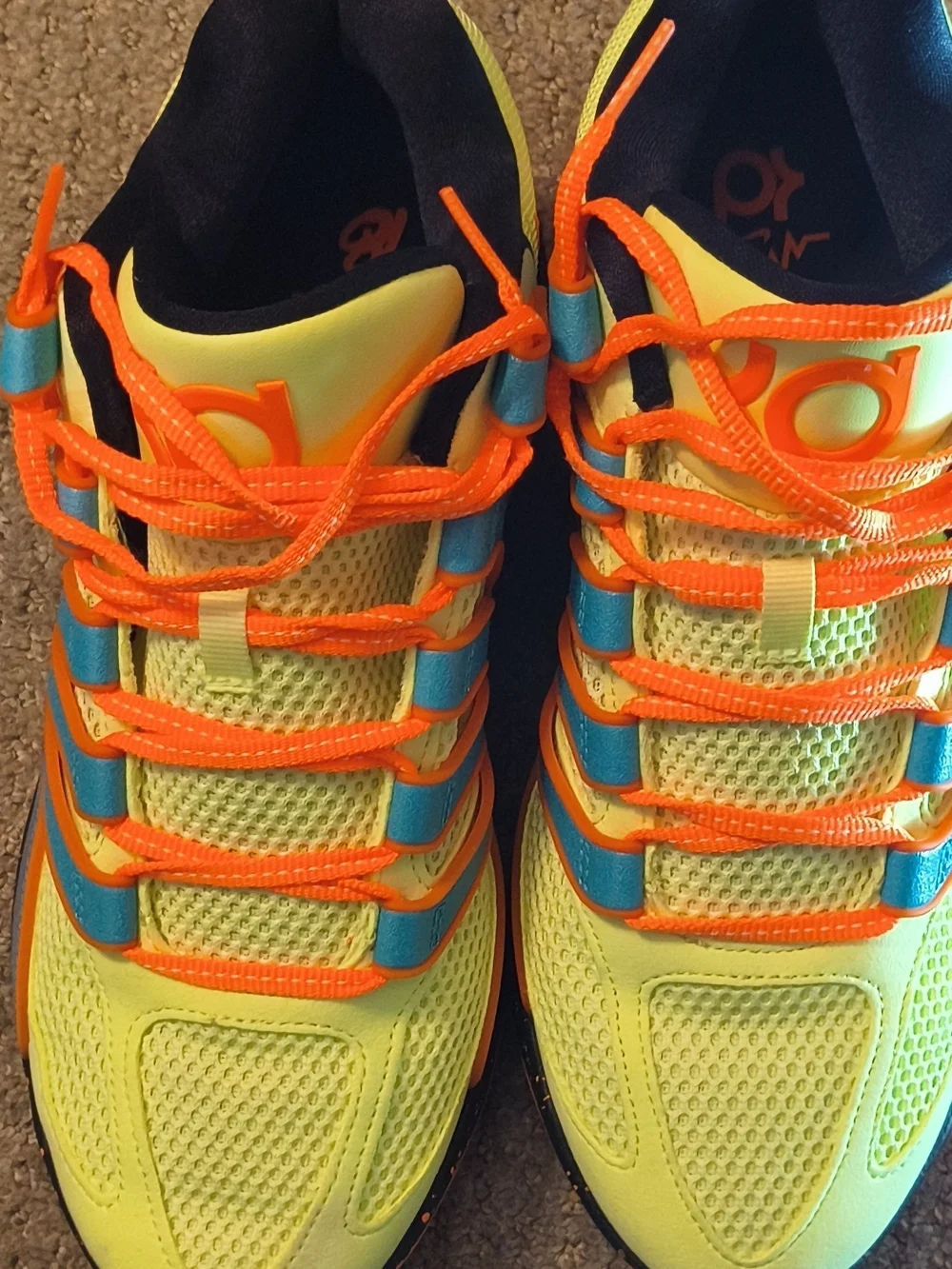 Nike Men's Athletic Shoes - Neon Yellow, Bright Orange & Blue Accents